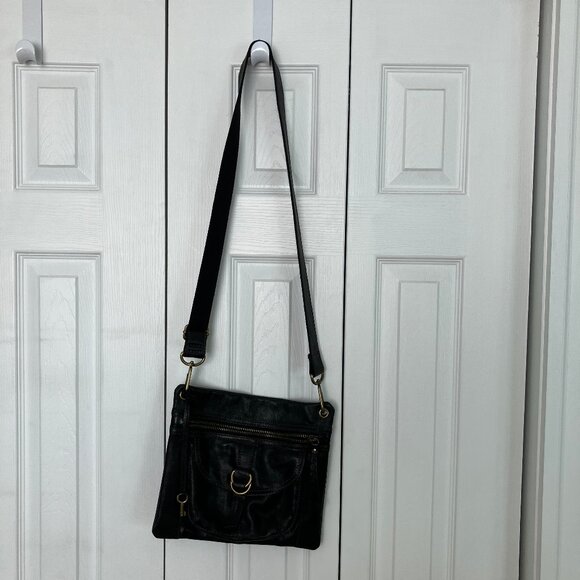 small black fossil crossbody purse - Picture 6 of 6
